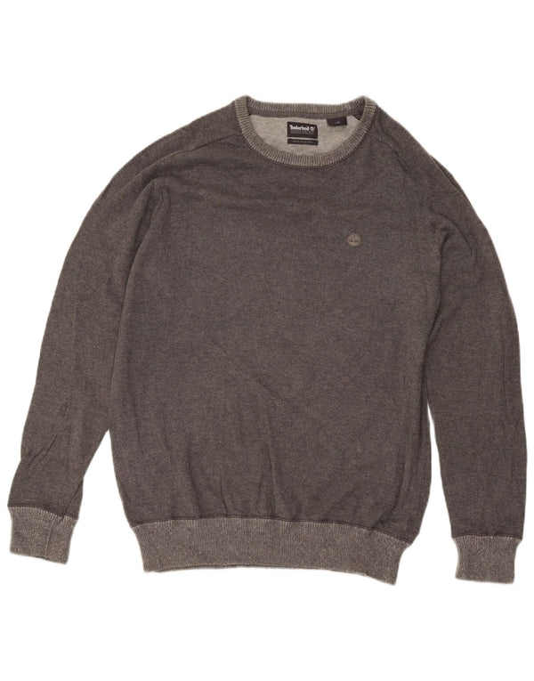 Timberland - Jersey de cuello redondo para hombre, talla grande, algodón gris