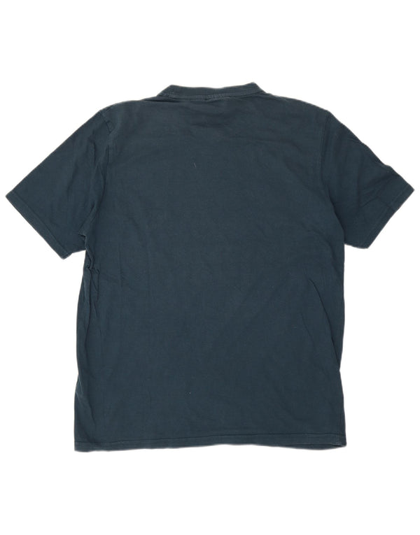 Fila Hombre Camiseta Gráfica Top Medium Azul Marino Colorblock Algodón