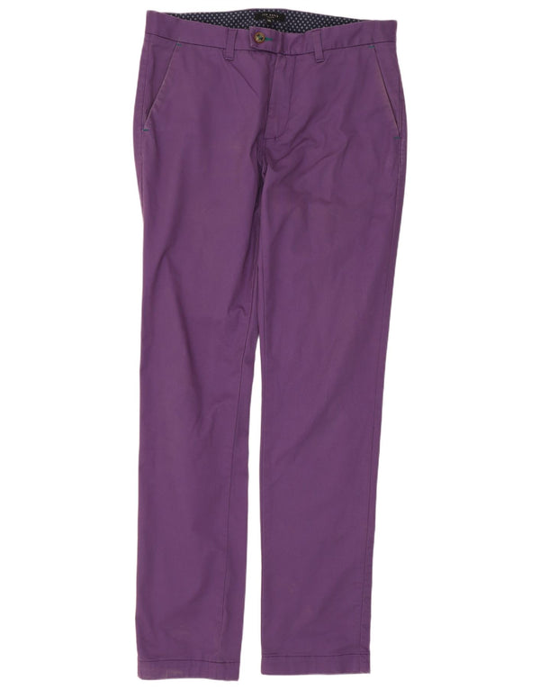 Ted Baker Pantalones chinos ajustados para hombre W32 L33 Algodón morado