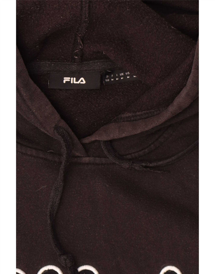 Fila Hombre Graphic Sudadera Con Capucha Jersey Mediano Algodón Negro