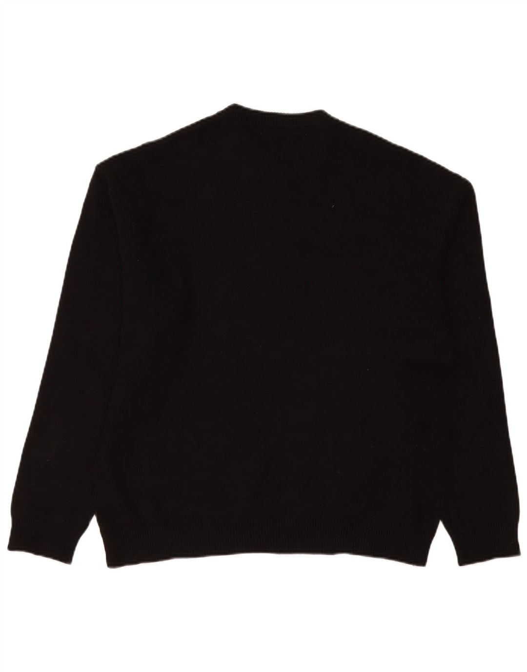 Zara Hombre Jersey De Cuello Redondo Jersey Large Viscosa Negra