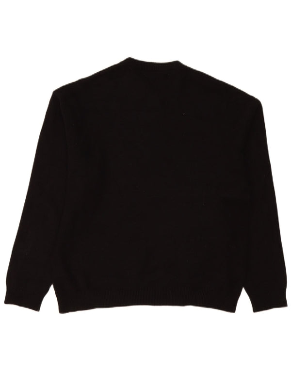 Zara Hombre Jersey De Cuello Redondo Jersey Large Viscosa Negra