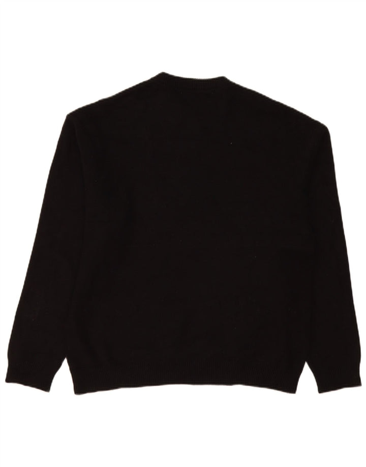 Zara Hombre Jersey De Cuello Redondo Jersey Large Viscosa Negra