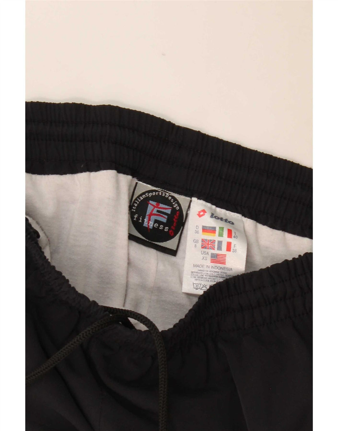 Lotto Pantalones de Chándal para Mujer UK 8 Small Poliéster Negro