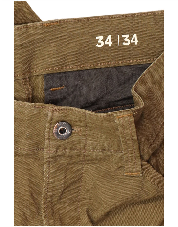 G-STAR Pantalones cargo Banana Slim para hombre W34 L30 Caqui Algodón Ejército