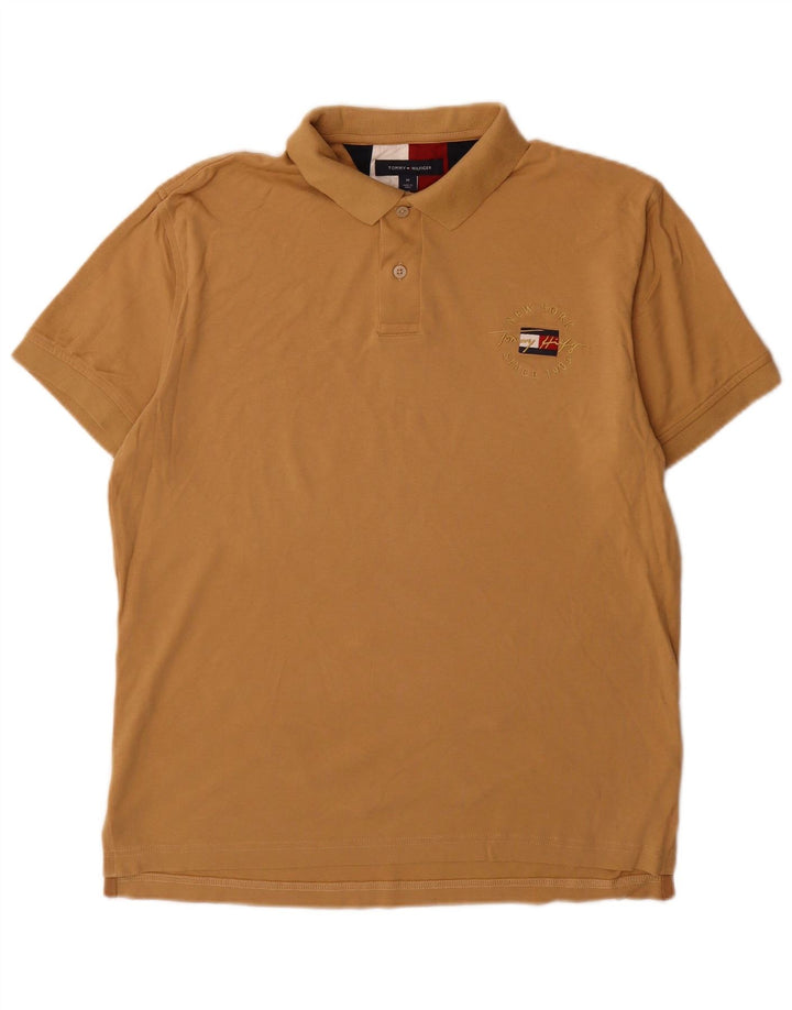 Polo Tommy Hilfiger de corte regular para hombre de algodón marrón medio