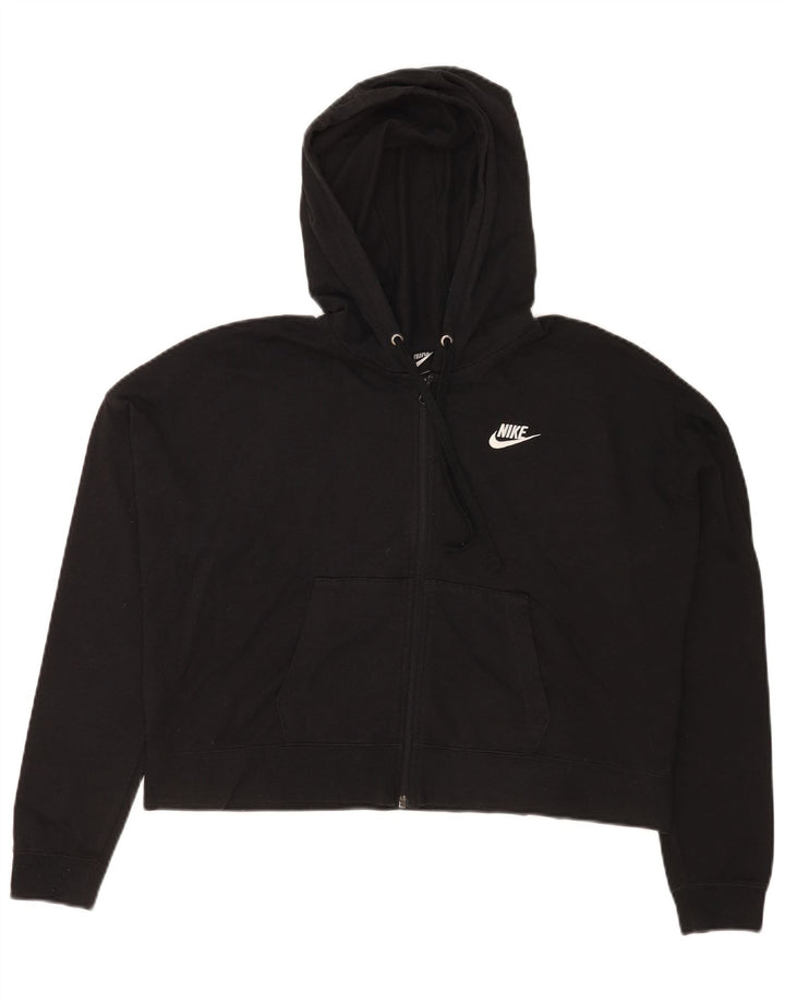 Nike - Sudadera con capucha para mujer, talla extragrande, con cremallera, talla M, poliéster negro