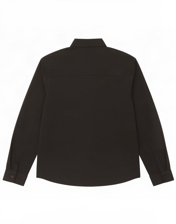 Zara Hombre Camisa Sobrecamisa Small Poliéster Negro