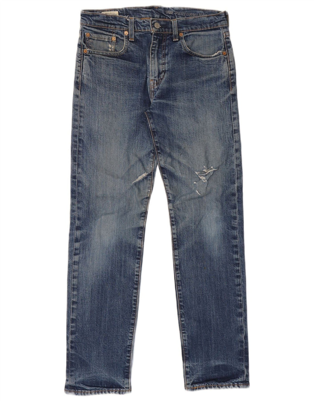 Levi's Performance Jeans rectos desgastados para hombre W30 L30 Algodón azul