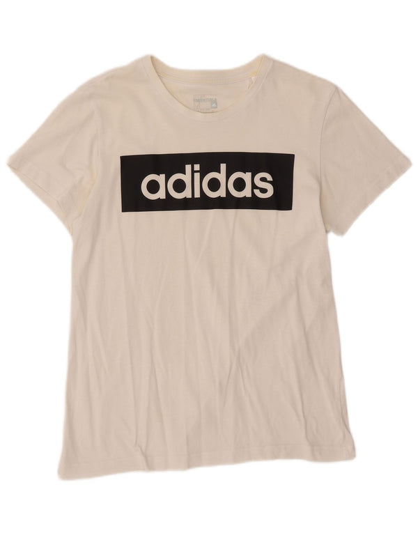 ADIDAS Hombres Climalite Graphic Camiseta Top Medio Blanco