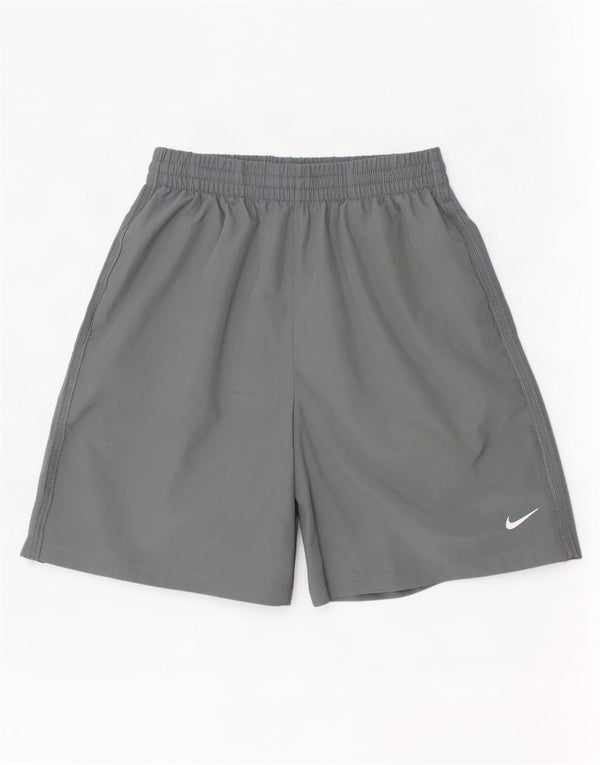 Nike - Pantalones cortos deportivos Dri Fit para niños de 12 a 13 años, talla grande, color gris