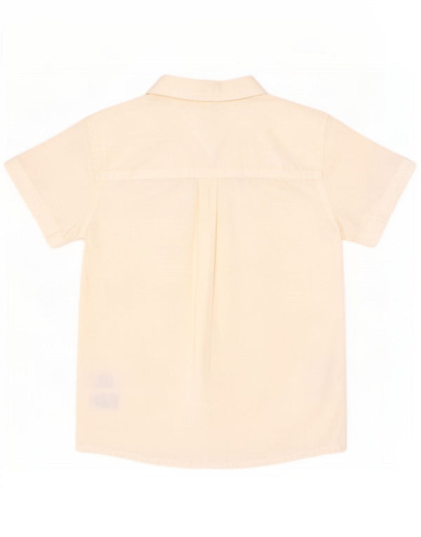 Tommy Hilfiger Camisa de manga corta para niños 3-4 años Off White Algodón