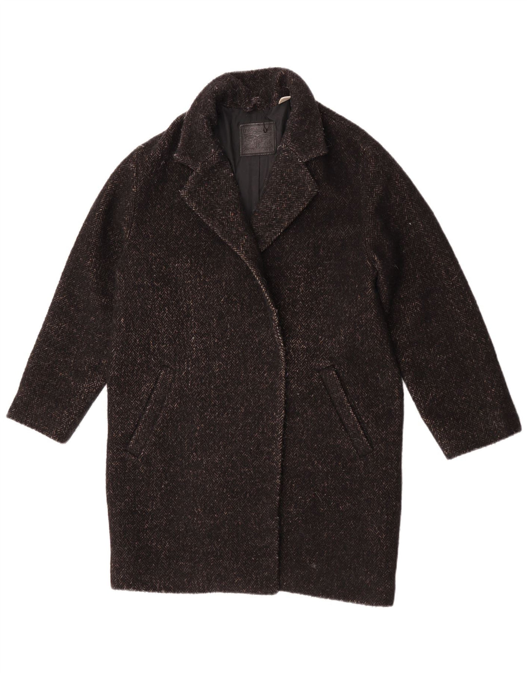 Levi's Abrigo extragrande para mujer UK 10 Pequeño Poliéster en espiga negro