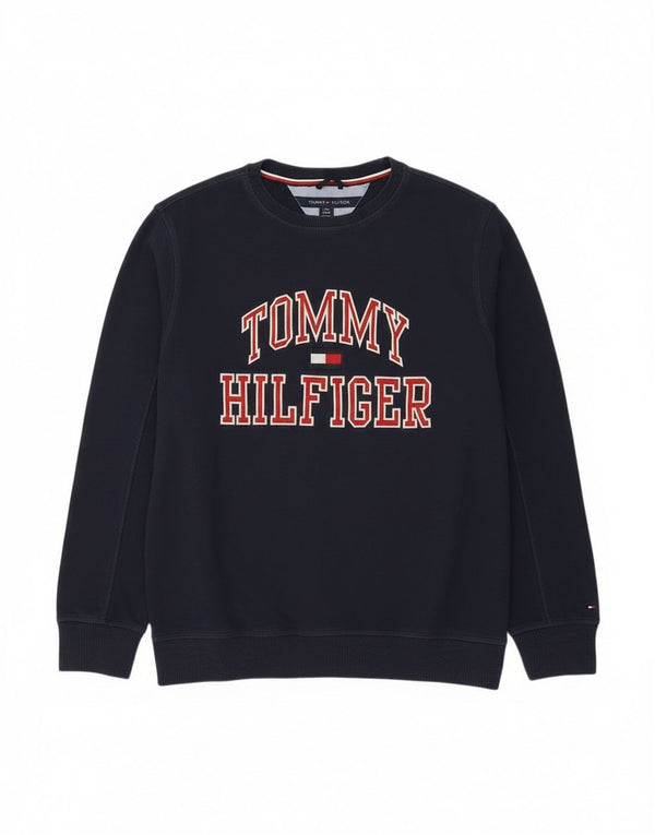 Tommy Hilfiger Sudadera con gráfico para niños 15-16 años Grande Azul Marino