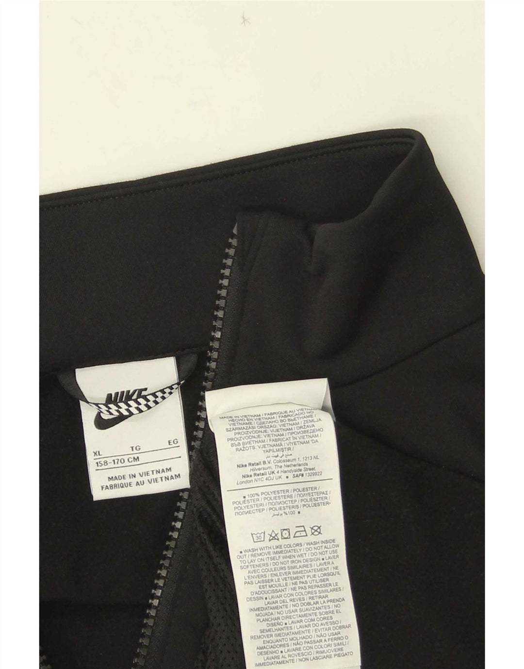 Nike Boys Graphic Chándal Top Chaqueta 13-14 años XL Negro Poliéster