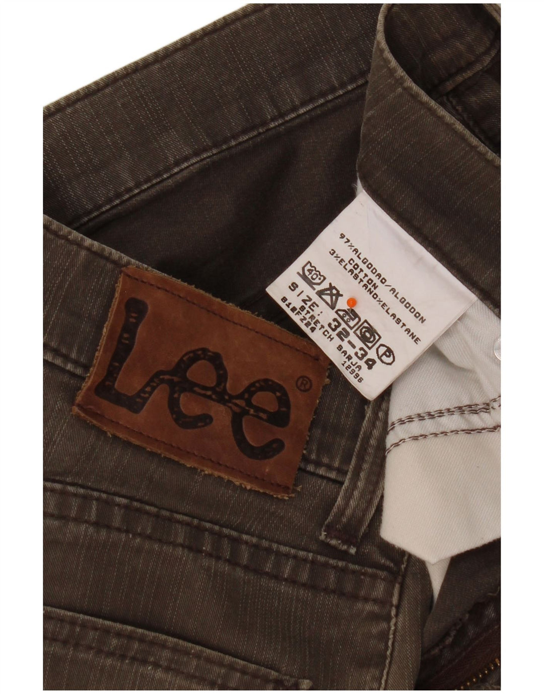 Vaqueros rectos Lee para hombre W32 L29 Algodón marrón