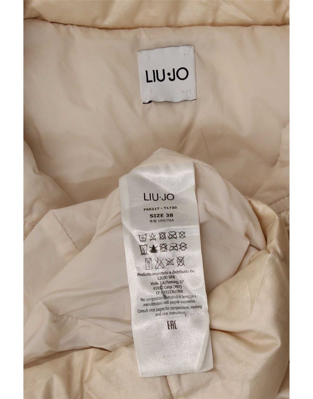 Abrigo acolchado para mujer Liu Jo IT 38 XS Poliamida blanco roto