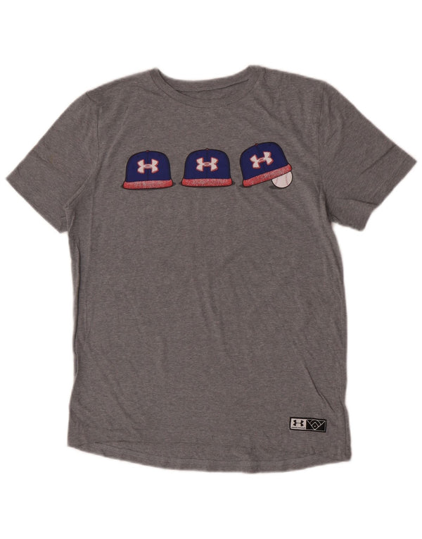 Under Armour Camiseta gráfica para niño Top 13-14 años XL gris deportivo