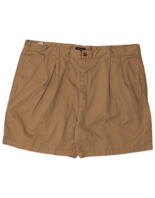 Dockers Mens Khakis Pegged Chino Shorts W44 2XL Algodón Beige