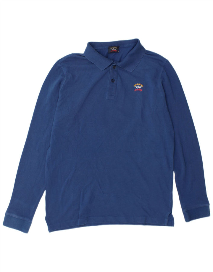 Paul & Shark Polo de manga larga para hombre Yachting azul medio