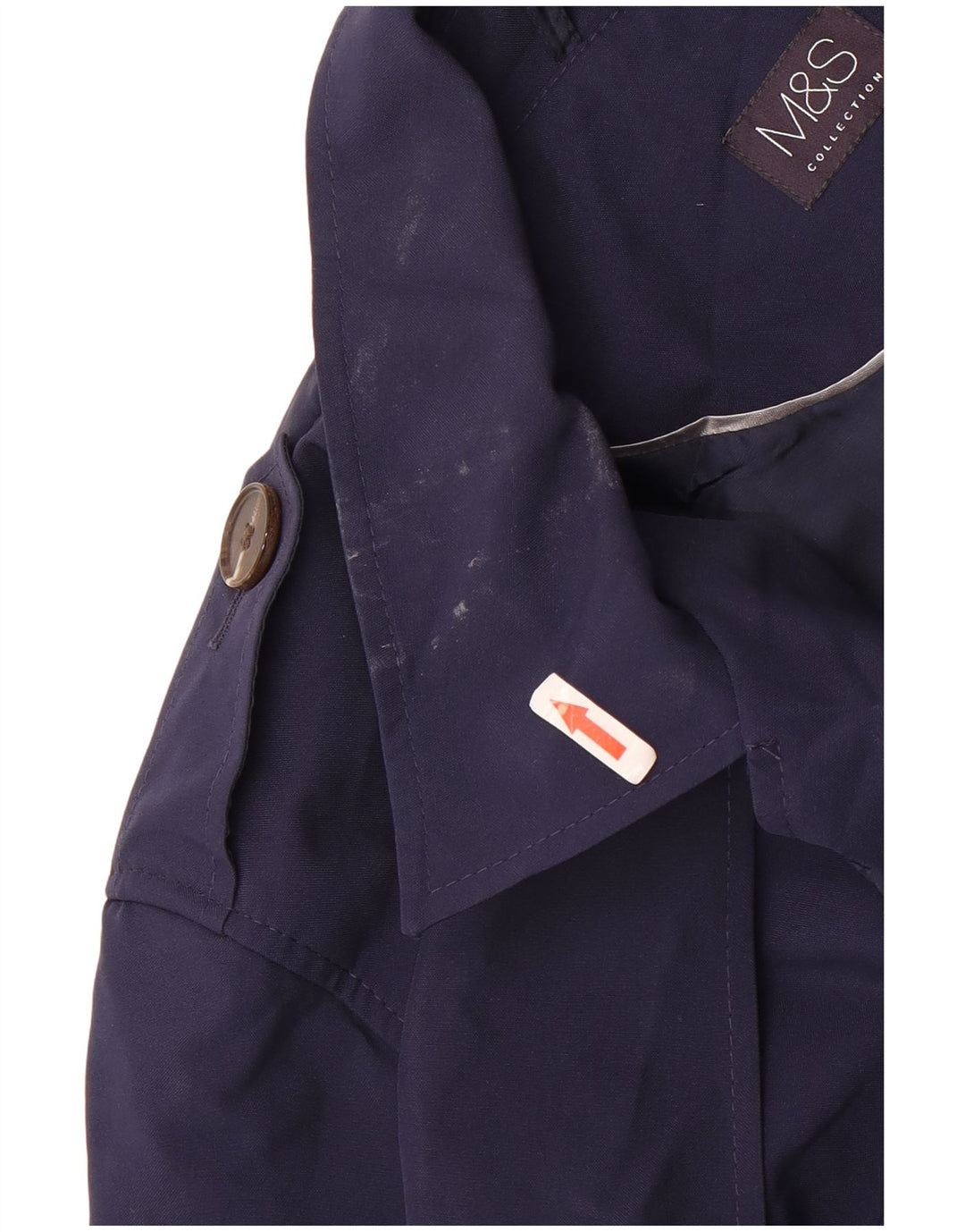 Marks & Spencer Gabardina corta para mujer UK 22 3XL Poliéster azul marino