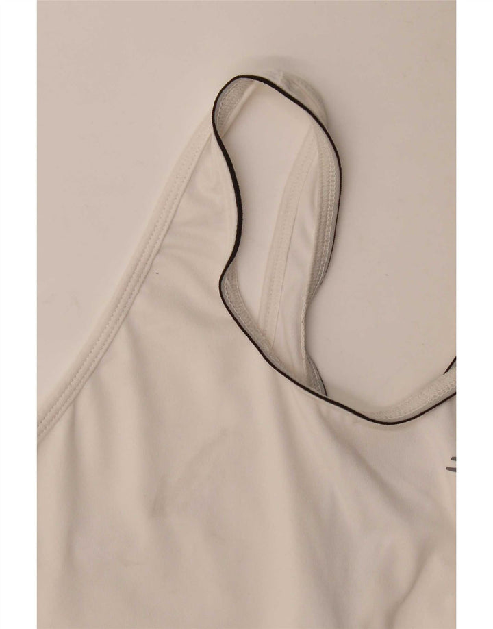 New Balance Mujer Chaleco Top UK 8 Pequeño Blanco
