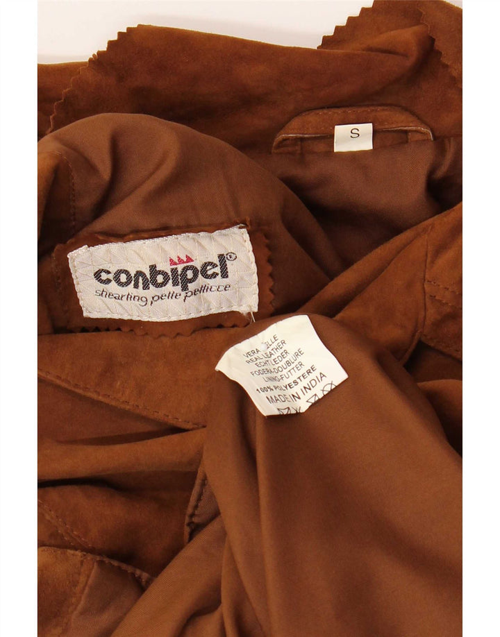 Conbipel Chaqueta Blazer de Ante de Gran Tamaño con 3 Botones para Mujer UK 10 Small Brown