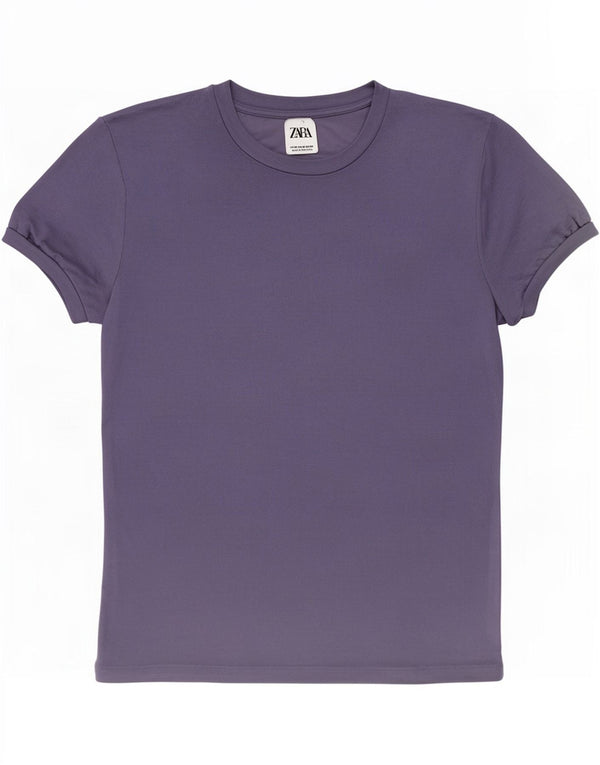 Zara Mens T-Shirt Top Medium Blue Viscose