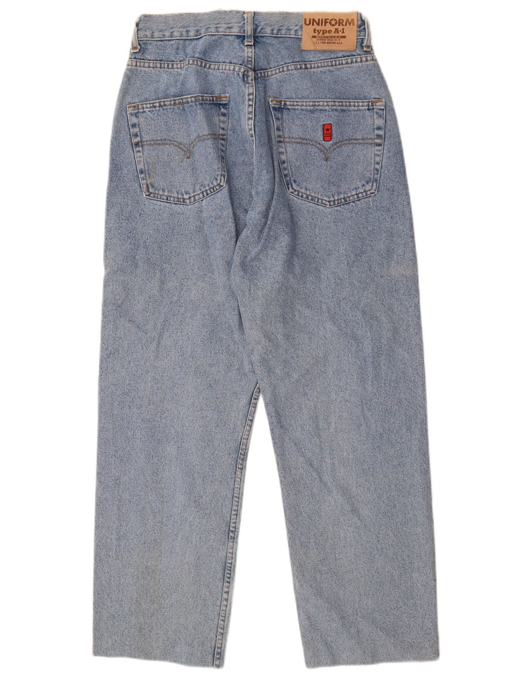 Vaqueros cónicos uniformes para hombre W32 L28 Algodón azul