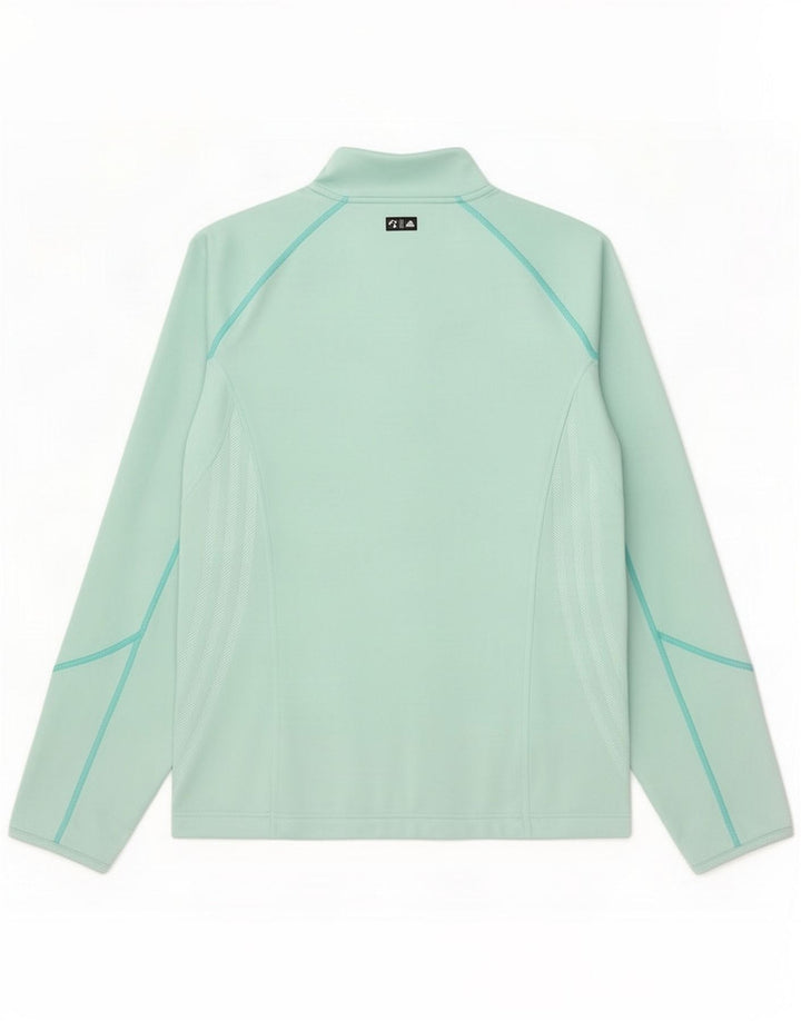 Chaqueta de chándal para mujer Adidas UK 44 Poliéster turquesa medio