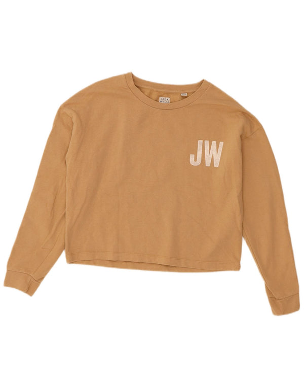 Jack Wills Sudadera corta extragrande para mujer Jersey UK 10 Small Beige