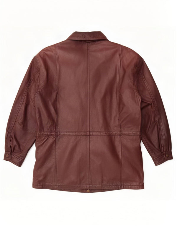 Montes Chaqueta de cuero para hombre UK 44 2XL Marrón