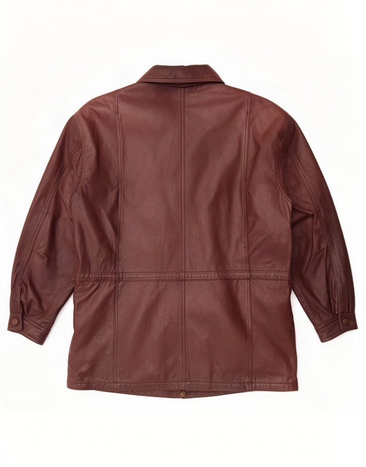 Montes Chaqueta de cuero para hombre UK 44 2XL Marrón