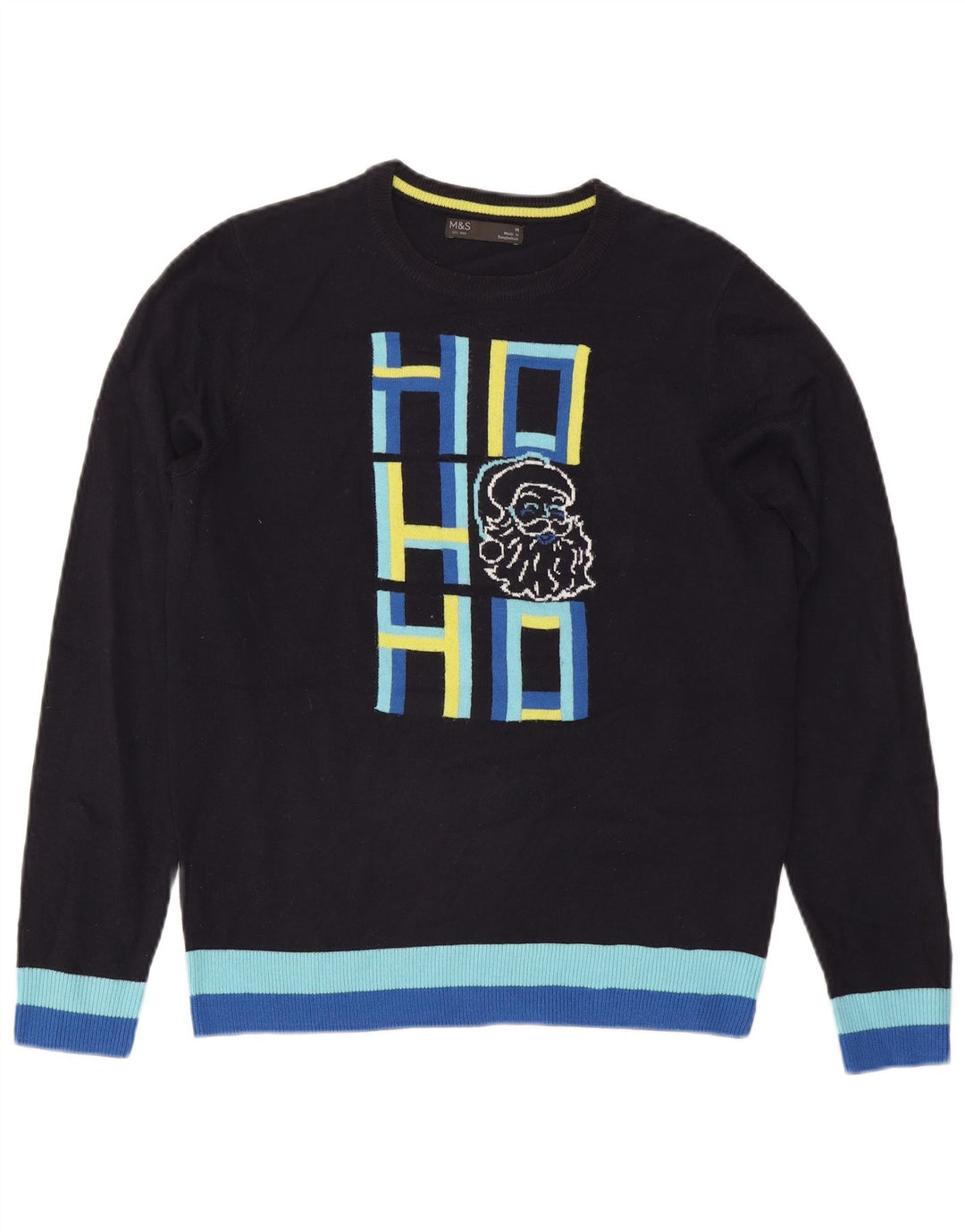 Marks & Spencer - Jersey de cuello redondo para mujer, talla 40, tamaño mediano, azul marino
