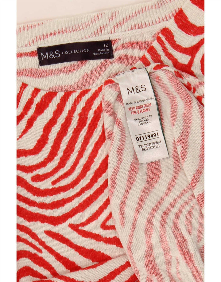 Marks & Spencer - Jersey de cuello redondo para mujer, talla 40, color rojo medio