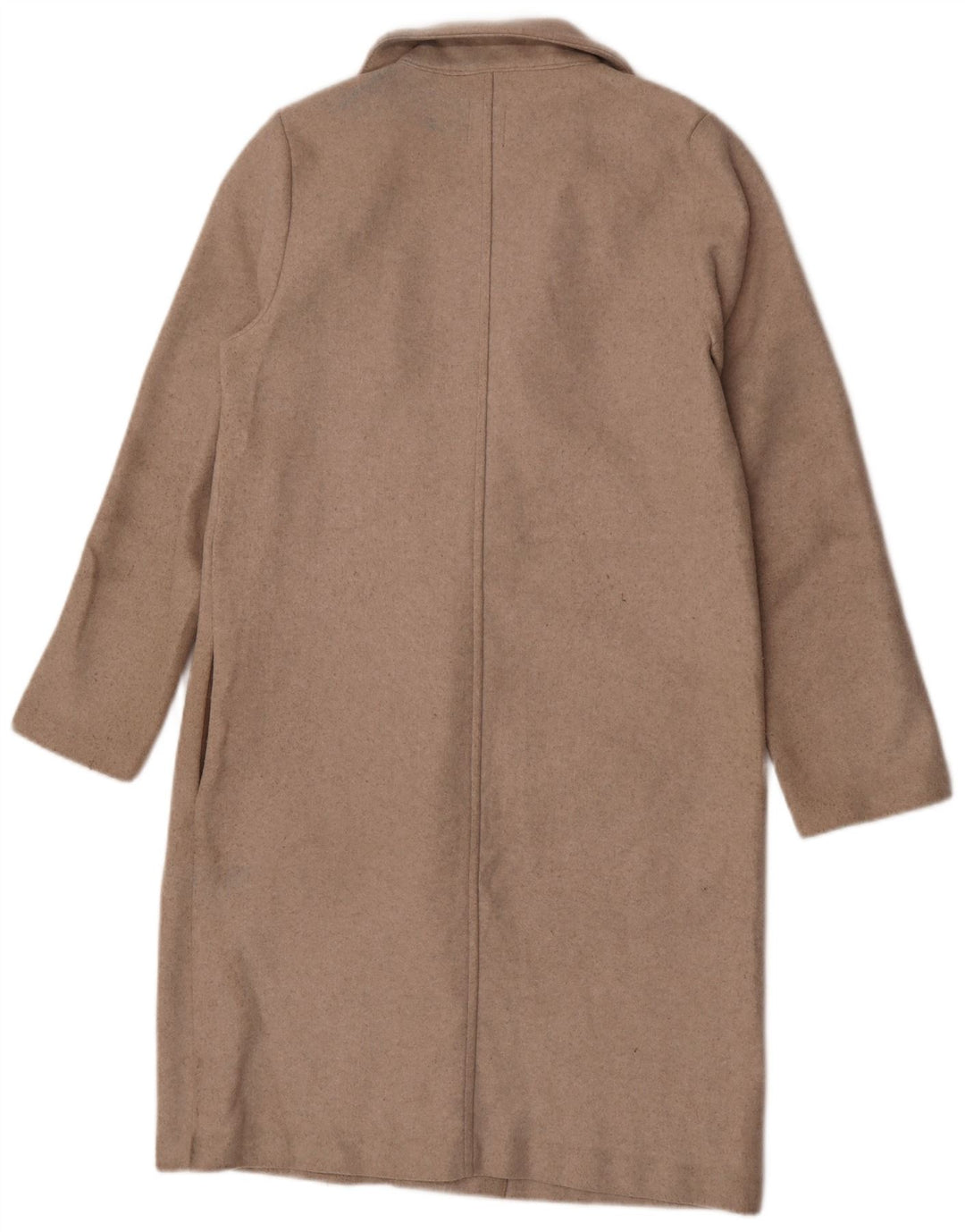 Zara Mujer Abrigo UK 42 Poliéster Beige Medio