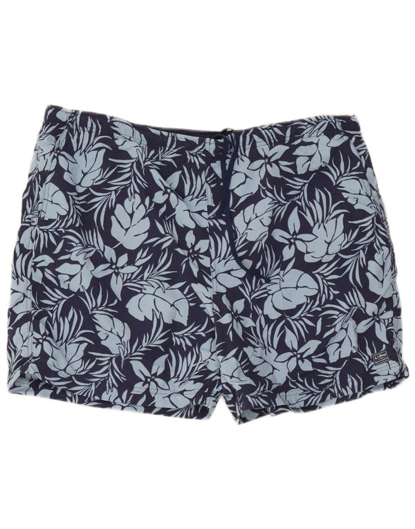 L.L.Bean Bañador para hombre, talla grande, nailon floral azul marino
