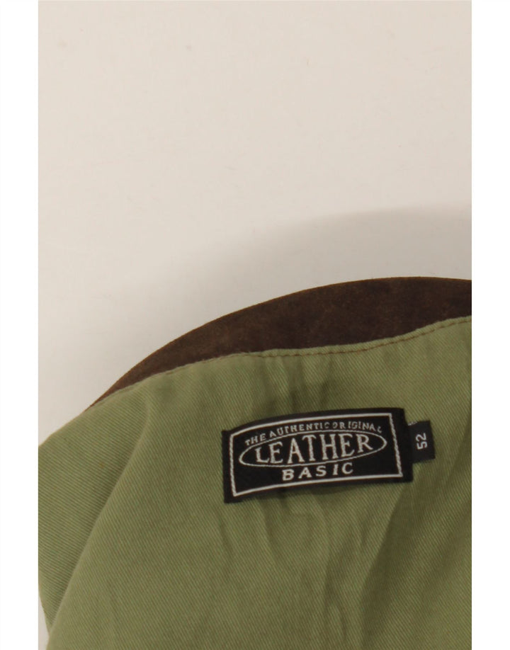 Chaqueta de cuero básica para hombre IT 52 XL Cuero marrón
