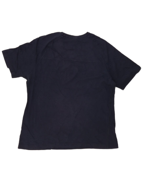Nike Camiseta para hombre Top UK 42/44 Large Azul marino Colorblock Algodón