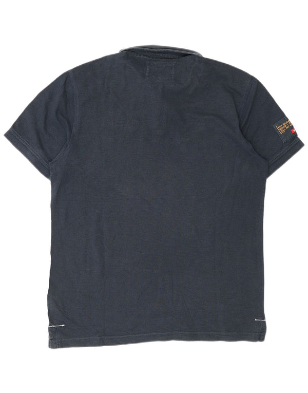 Aviazione Navale Polo gráfico para hombre XL Algodón azul marino