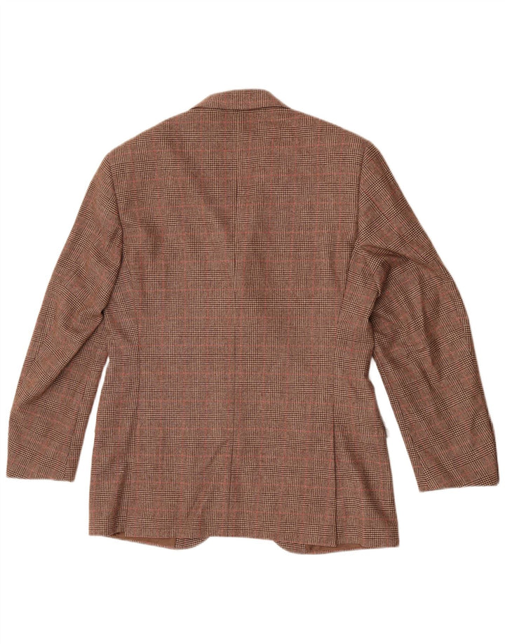 Polo Ralph Lauren Chaqueta tipo blazer de 3 botones para hombre IT 50 Lana a cuadros marrón grande