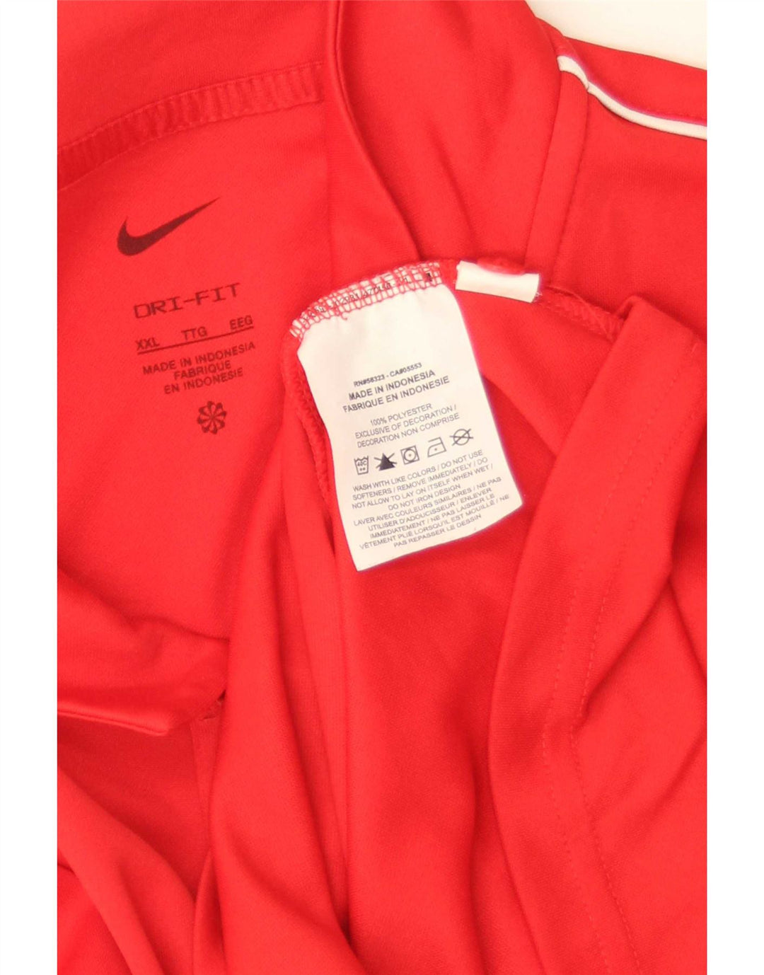 Nike Polo Dri Fit para hombre 2XL Poliéster rojo