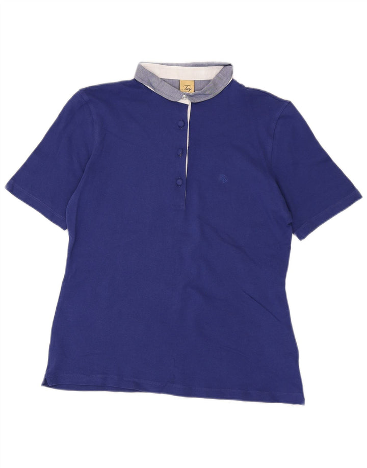 Fay Polo para mujer UK 44 Grande Algodón azul