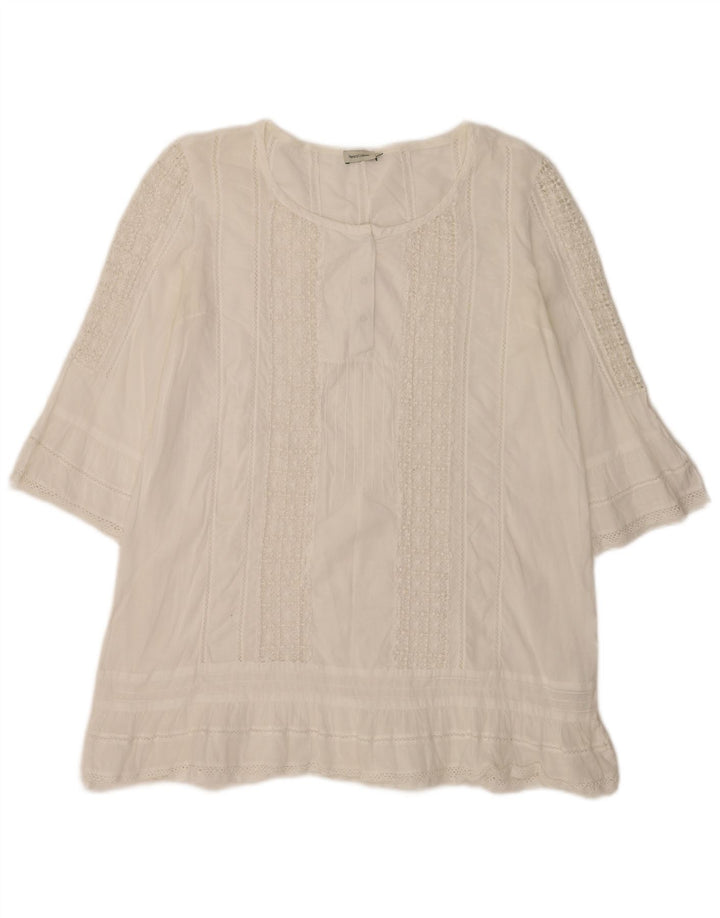 Henry s Top tipo túnica extragrande con manga 3/4 para mujer IT 40 Small White