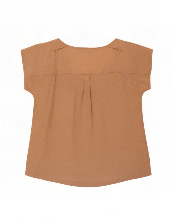 Zara Mujer Blusa Top UK 44 Medio Beige