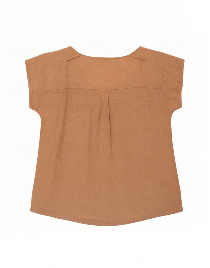 Zara Mujer Blusa Top UK 44 Medio Beige