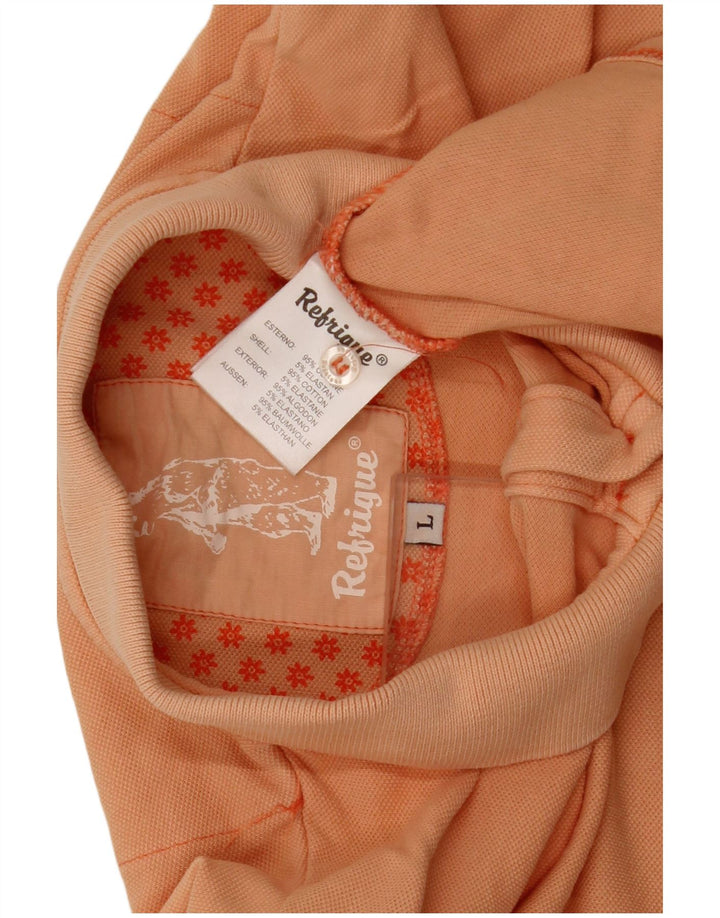 Refrigue Polo para mujer UK 44 Grande Naranja Algodón