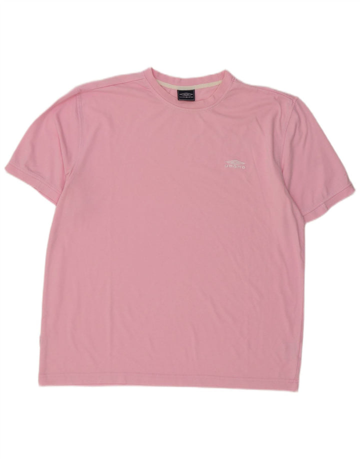 UMBRO Mens T-Shirt Top XL Pink Polyester