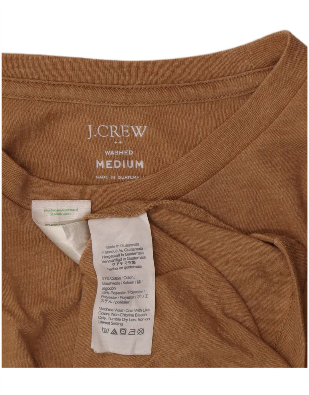Camiseta J. Crew Hombre Top Algodón Moteado Beige Medio