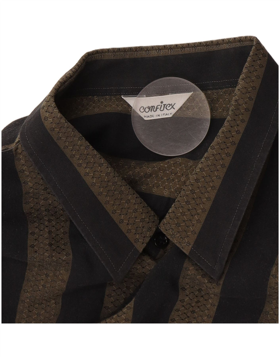 Camisa VINTAGE Hombre XL Gris Rayas